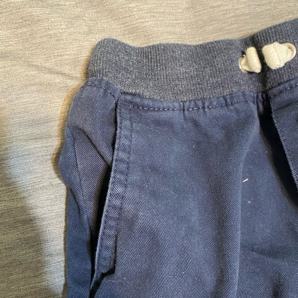 Boys Pull On Navy Cotton Cargo Shorts - Picture 2 of 6